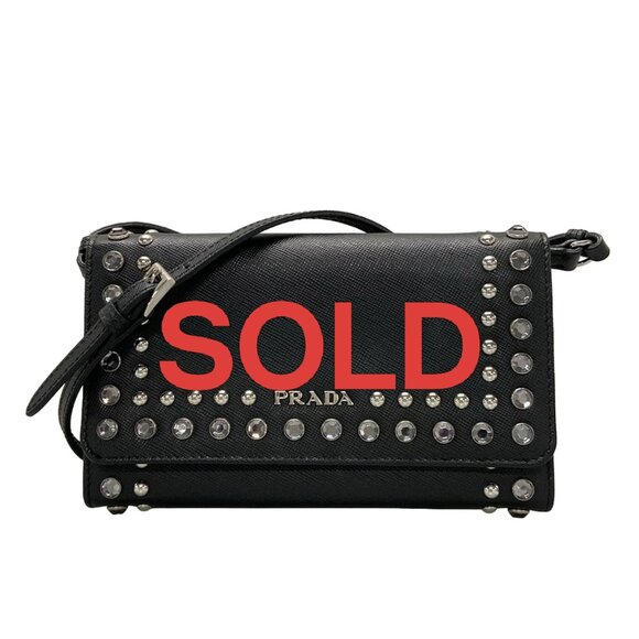 PRADA - Black Saffiano Leather Other Style Wallet 684-061525 - Picture 1 of 13